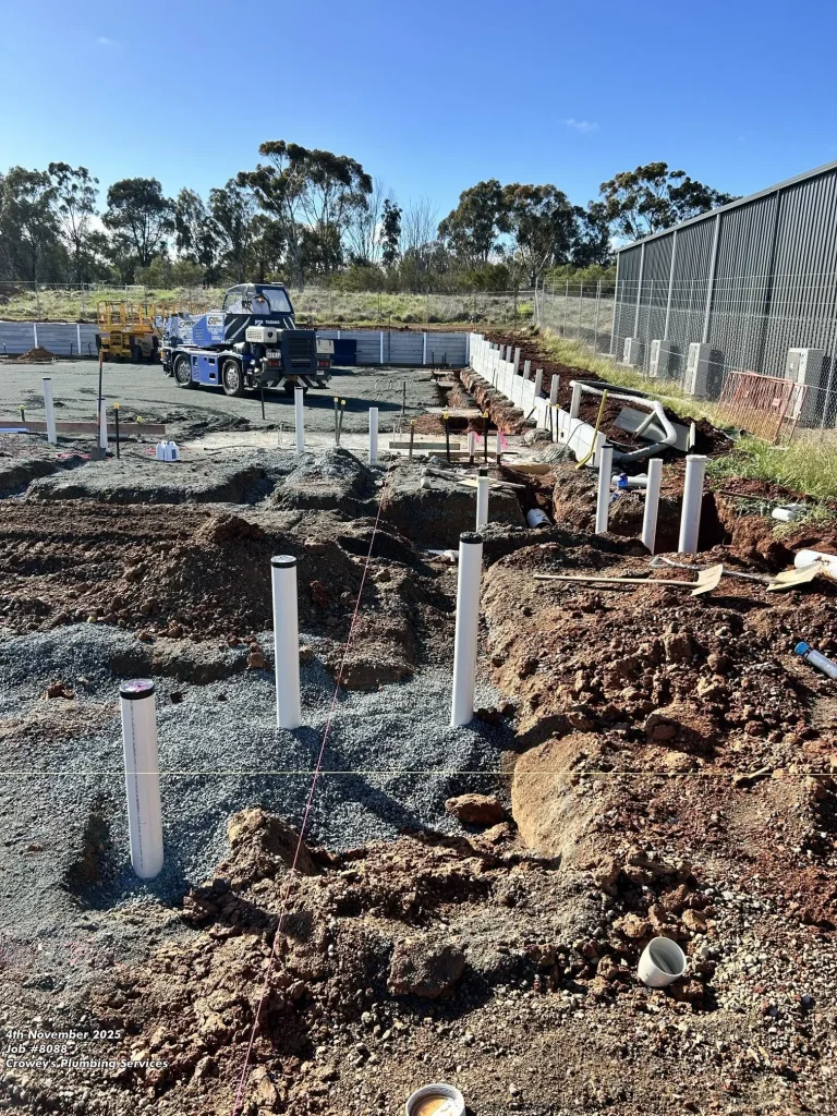 Commercial plumbing pipework installation