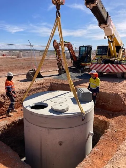 Septic system installation by Crowey's Plumbing Services