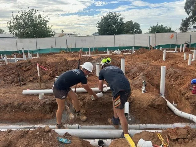 Underground plumbing and drainage installation in Central West NSW